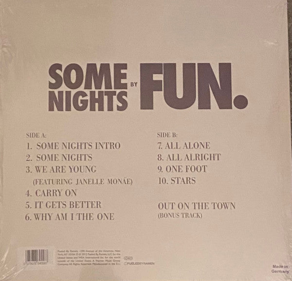 Fun. - Some Nights (VINYL LP FUELED BY RAMEN 7567-88253-1 2021) | Near Mint (NM or M-) Near Mint (NM) - ALT/INDIE / USED *NEAR MINT*