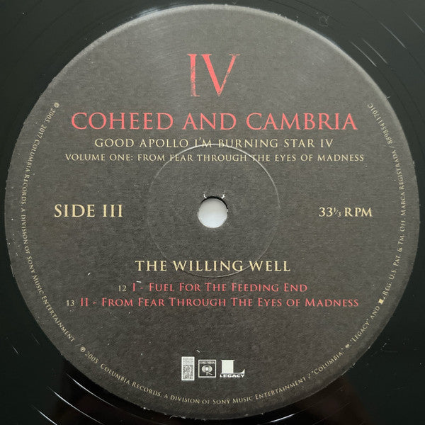 Good Apollo I'm Burning Star IV | Volume One: From Fear Through The Eyes Of Madness (2xVINYL) | Near Mint (NM or M-) Near Mint (NM or M-) - ALT/INDIE / USED *NEAR MINT*