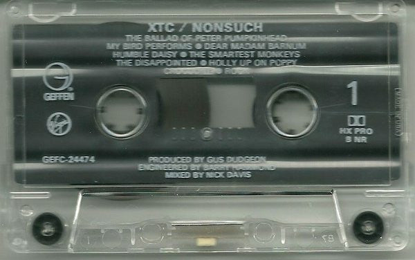 XTC - Nonsuch *CASSETTE* | Near Mint (NM) Near Mint (NM) - ALT/INDIE / USED *NEAR MINT*