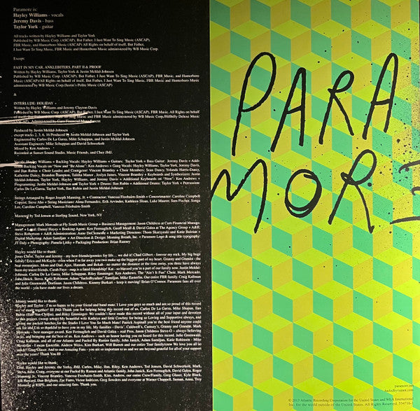 Paramore *BLUE* | Excellent (EX) Near Mint (NM) - ALT/INDIE / USED *EXCELLENT*