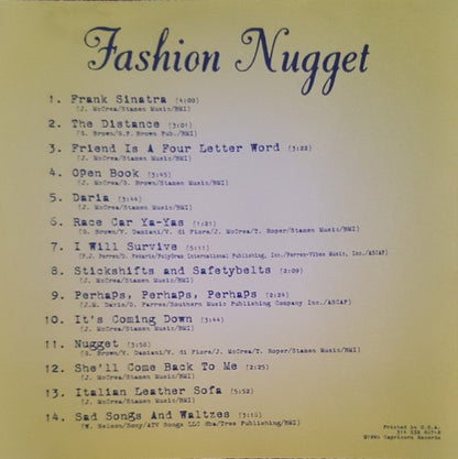 Fashion Nugget (CD) | Near Mint (NM) Near Mint (NM) - ALT/INDIE / USED *NEAR MINT*