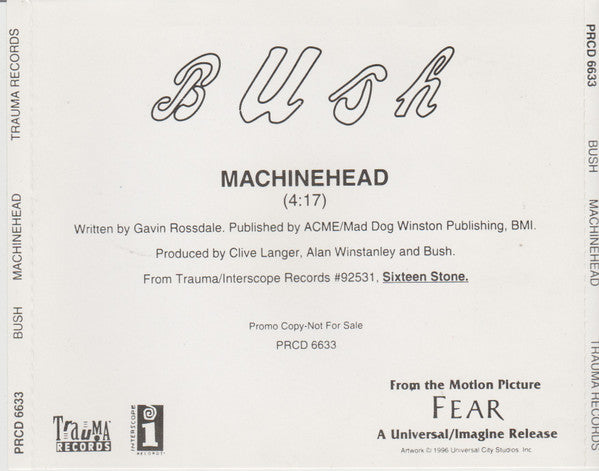 Machinehead (CD) | Near Mint (NM) Near Mint (NM) - ALT/INDIE / USED *NEAR MINT*