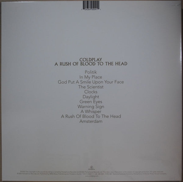 Coldplay - A Rush Of Blood To The Head (VINYL) | Near Mint (NM) Near Mint (NM) - ALT/INDIE / USED *NEAR MINT*