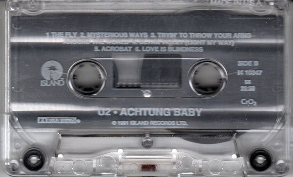 U2 - Achtung Baby (CASSETTE) | Very Good Plus (VG+) Excellent (EX) - ALT/INDIE / USED *VERY GOOD+*