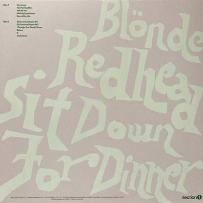 Blonde Redhead - Sit Down For Dinner (Black Vinyl) | Mint (M) Mint (M) - ALT/INDIE *SEALED*