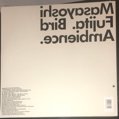 Masayoshi Fujita - Bird Ambience | Mint (M) Mint (M) - AMBIENT