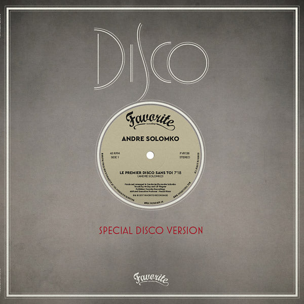 ANDRE SOLOMKO - Le Premier Disco Sans Toi |