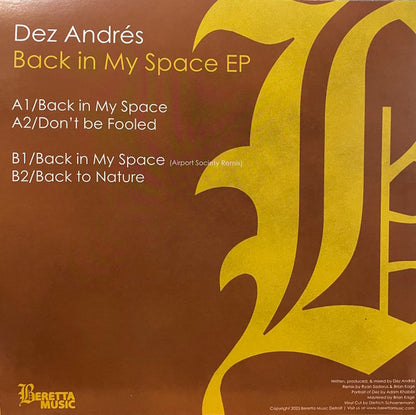 Back In My Space EP | Mint (M) Mint (M) - DEEP HOUSE *NEW*