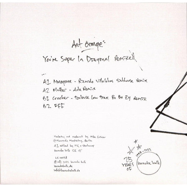 You're Super In Diagonal Remixed | Mint (M) Mint (M) - MINIMAL *VILLALOBOS*