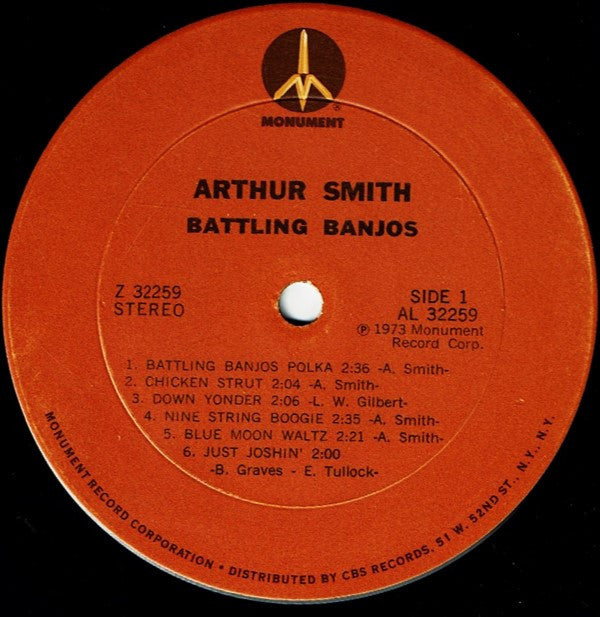 Arthur Smith (2) Battling Banjos Monument LP Near Mint (NM or M-) Near Mint (NM or M-)