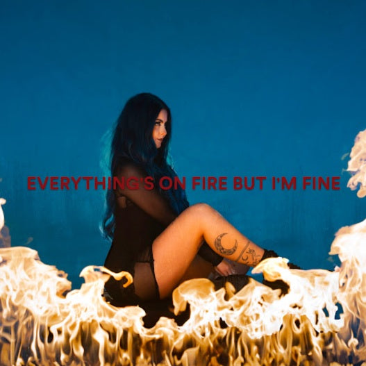 Everything's On Fire But I'm Fine [Explicit Content] (Indie Exclusive, Limited Edition, Blue/Red Split Splatter Colored Vinyl, Alternate Cover) |