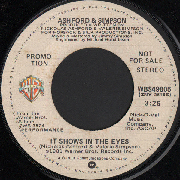 It Shows In The Eyes | Near Mint (NM) Very Good Plus (VG+)
