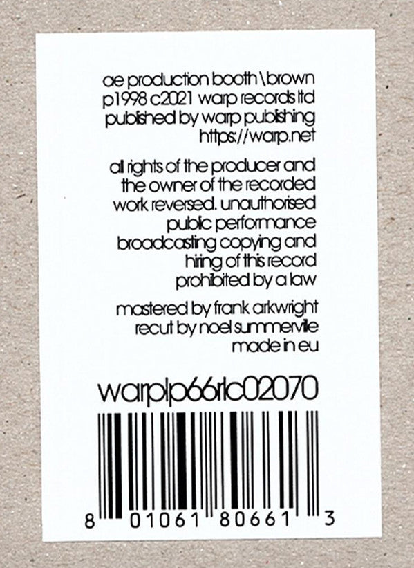 Autechre LP5 Warp Records 2xLP, Album, RE Mint (M) Mint (M) – Love