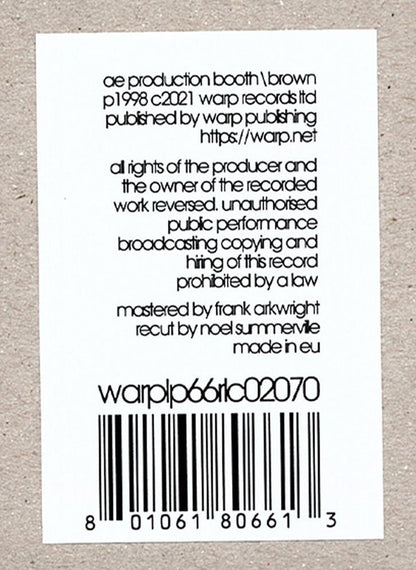 Autechre LP5 Warp Records 2xLP, Album, RE Mint (M) Mint (M)