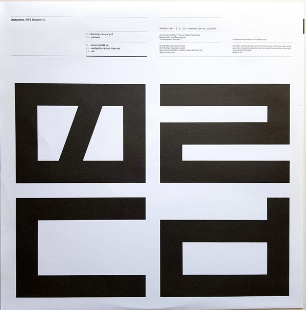 Autechre - NTS Session 2 | Mint (M) Mint (M) - EXPERIMENTAL