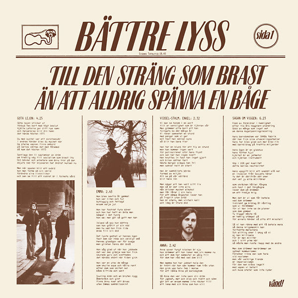 Till Den Strang Som Brast An Att Aldrig Spanna En Bage |