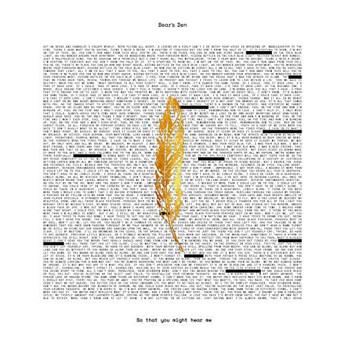 So that you might hear me [LP] |