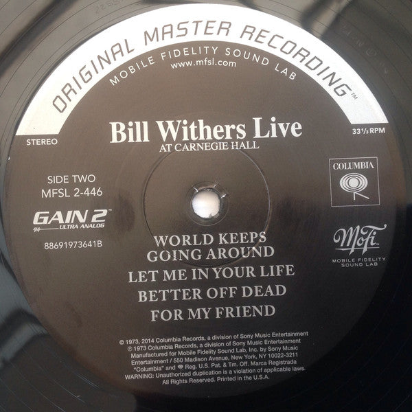 Bill Withers Live At Carnegie Hall | Mint (M) Mint (M) - FUNK