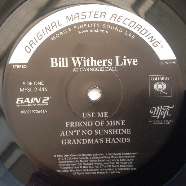 Bill Withers Live At Carnegie Hall | Mint (M) Mint (M) - FUNK