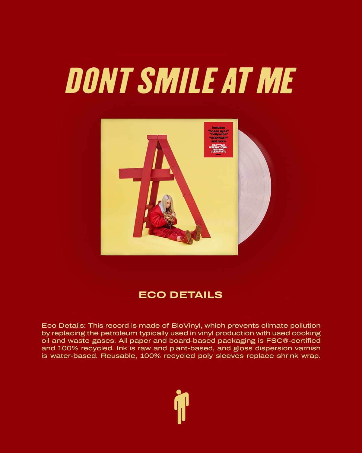Billie Eilish - Dont Smile At Me (Limited Edition, International Pressing, Clear Colored Vinyl) [Import] |