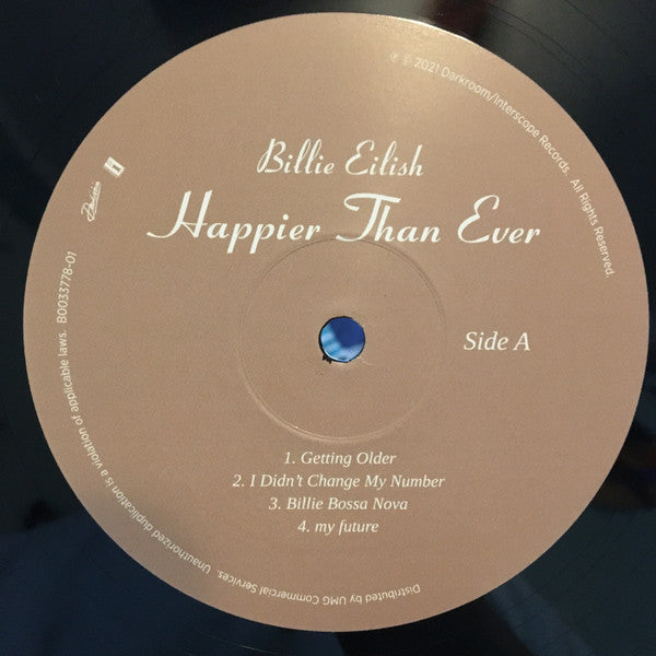 Billie Eilish Happier Than Ever Darkroom (4), Interscope Records 2xLP, Album Mint (M) Mint (M)