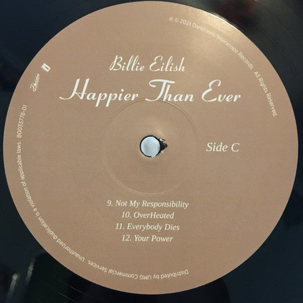 Billie Eilish Happier Than Ever Darkroom (4), Interscope Records 2xLP, Album Mint (M) Mint (M)