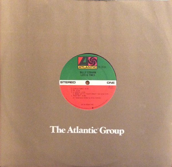 Billy Cobham Life & Times Atlantic LP, Album, PR Near Mint (NM or M-) Very Good Plus (VG+)