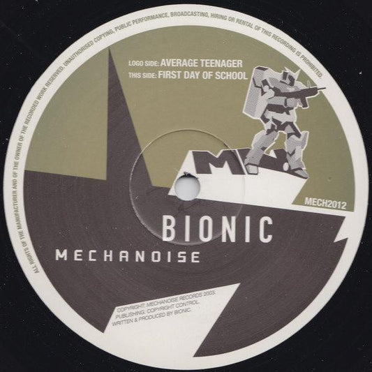 Bionic (6) Average Teenager Mechanoise Records 12" Very Good Plus (VG+) Generic