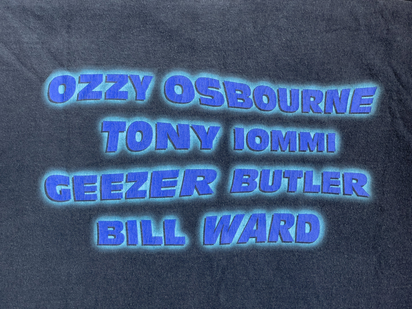 2001 Tour Two-Sided Black Shirt | Hanes Heavyweight 100% Cotton Men's XL Short Sleeve T-Shirt | Black