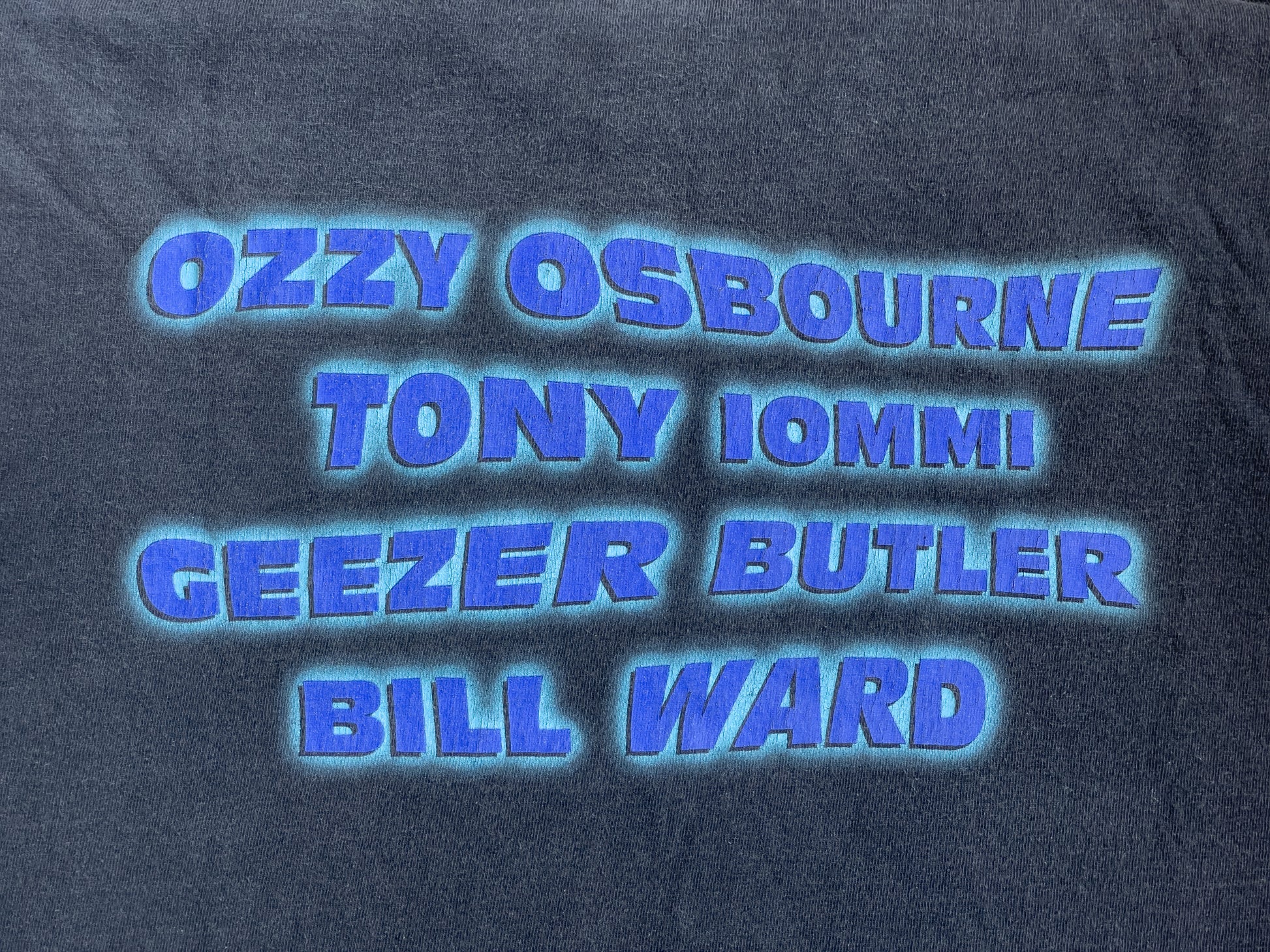 2001 Tour Two-Sided Black Shirt | Hanes Heavyweight 100% Cotton Men's XL Short Sleeve T-Shirt | Black