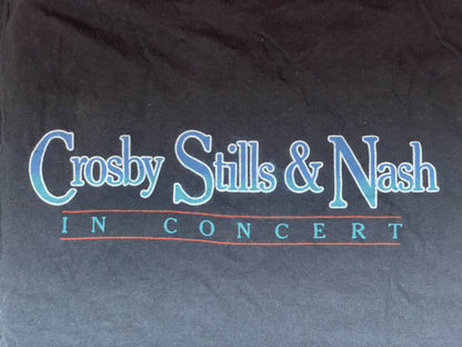 In Concert 1984 Two-Sided Black Shirt | Men's 100% Cotton Large Short Sleeve T-Shirt | Black