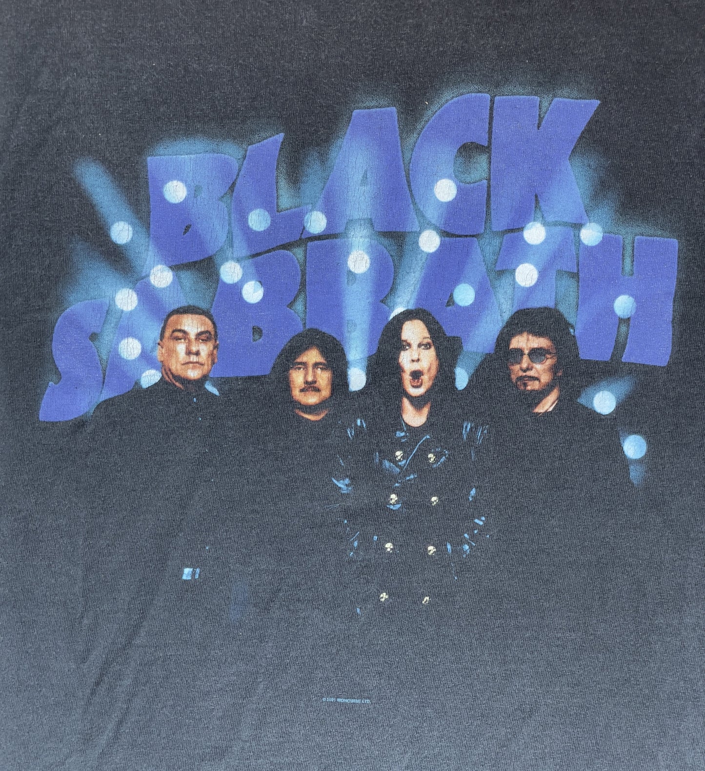 2001 Tour Two-Sided Black Shirt | Hanes Heavyweight 100% Cotton Men's XL Short Sleeve T-Shirt | Black