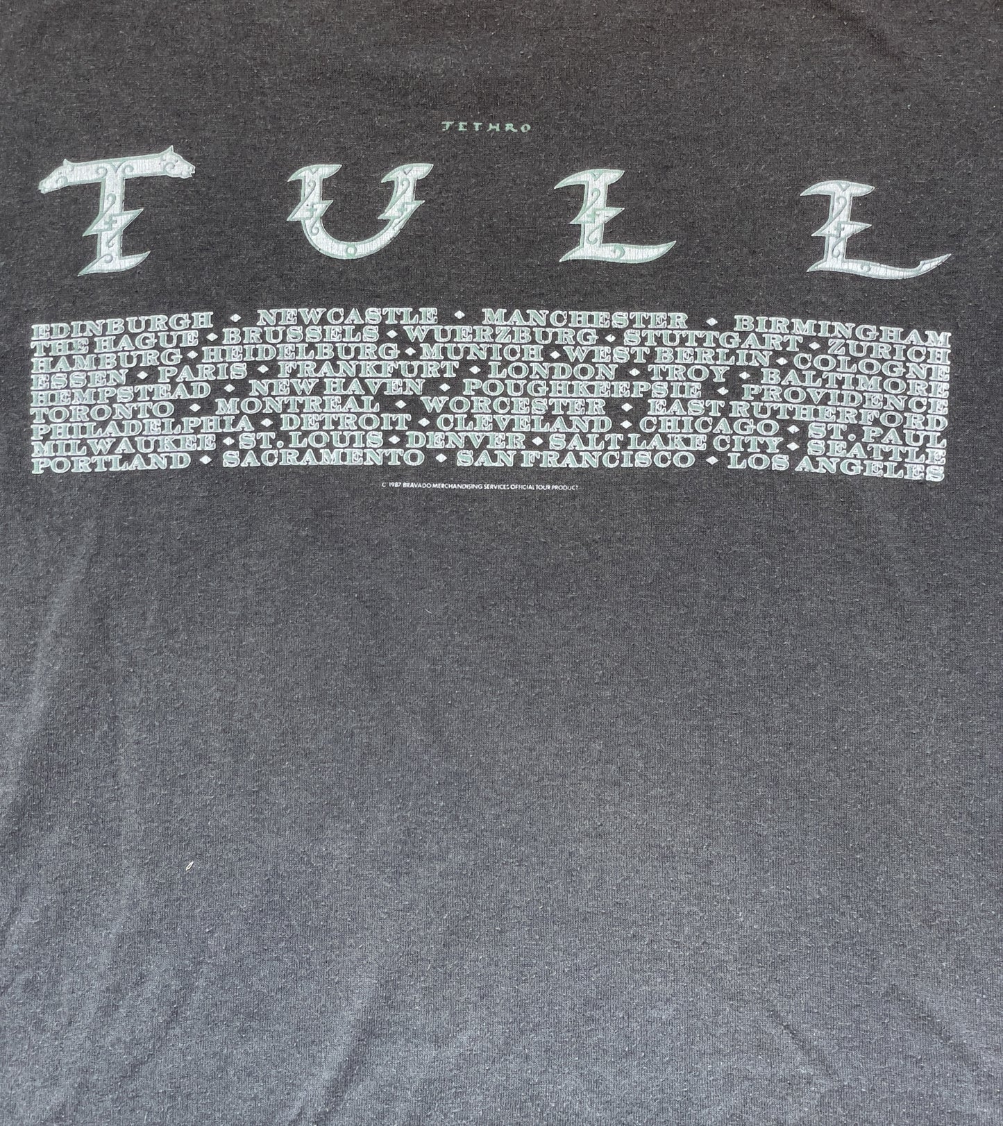 1987 Tour | Men's Black 50/50 XL Short Sleeve T-Shirt | Black