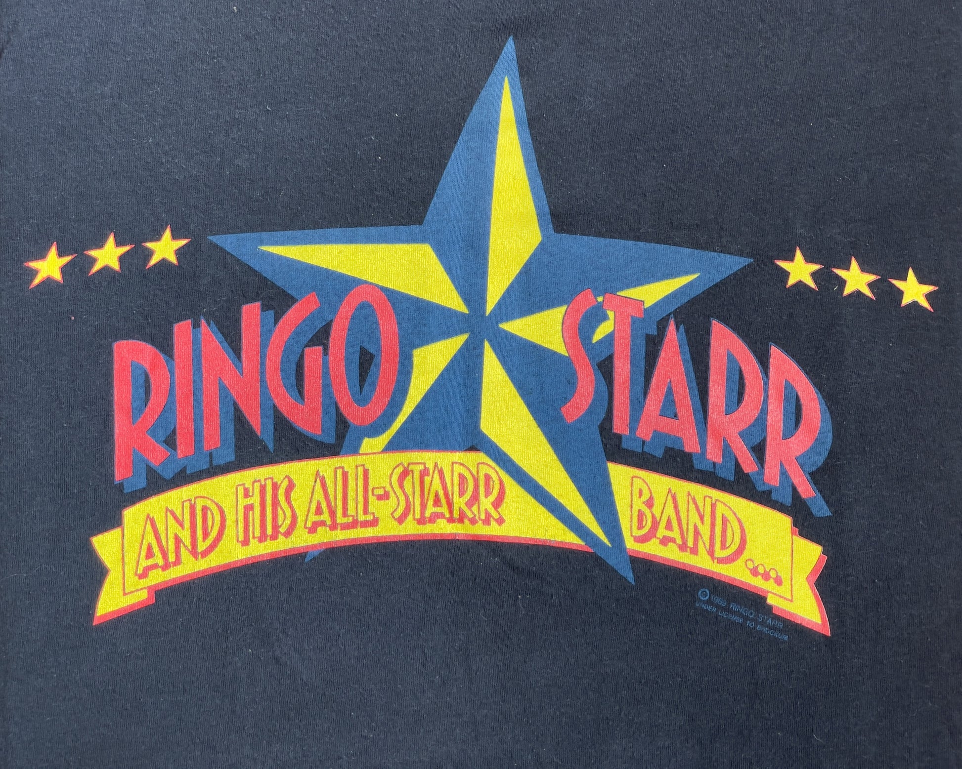 Ringo Starr & All His All-Starr Band... Summer Tour '89 Black Shirt | 50/50 Men's XL Short Sleeve T-Shirt | Black