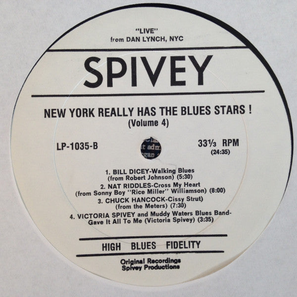 Various - New York Really Has The Blues Stars (Volume Four) (VINYL LP) | Near Mint- (NM-) Near Mint (NM) - BLUES/FUNK / USED *NEAR MINT-*
