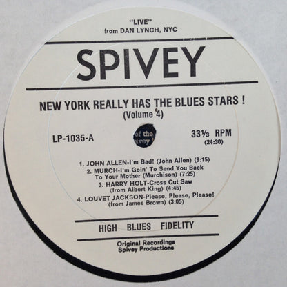 Various - New York Really Has The Blues Stars (Volume Four) (VINYL LP) | Near Mint- (NM-) Near Mint (NM) - BLUES/FUNK / USED *NEAR MINT-*
