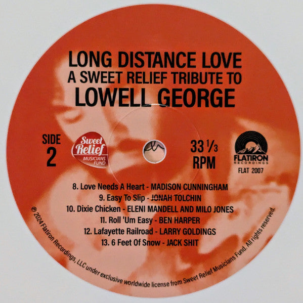 Various - Long Distance Love (A Sweet Relief Tribute To Lowell George) (WHITE VINYL) | Mint (M) Mint (M) - BLUES *NEW/COLOR*