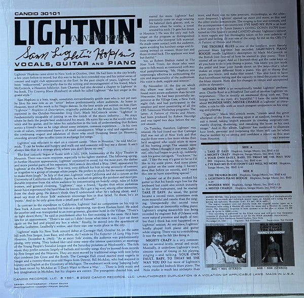 Lightnin' In New York | Mint (M) Mint (M) - BLUES *NEW*