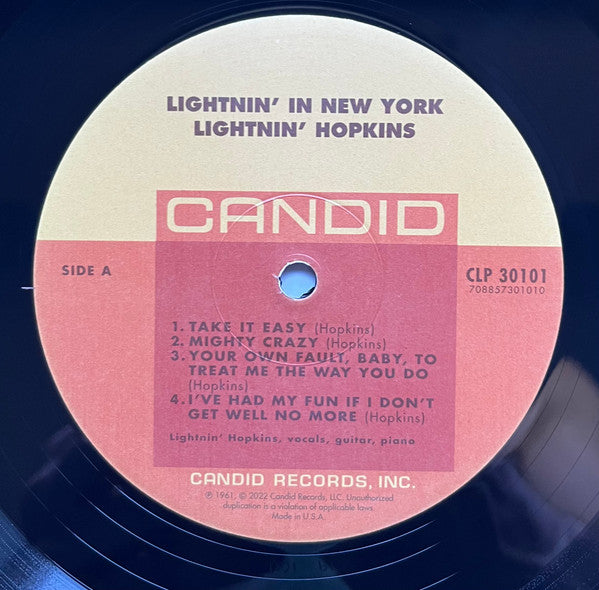 Lightnin' In New York | Mint (M) Mint (M) - BLUES *NEW*