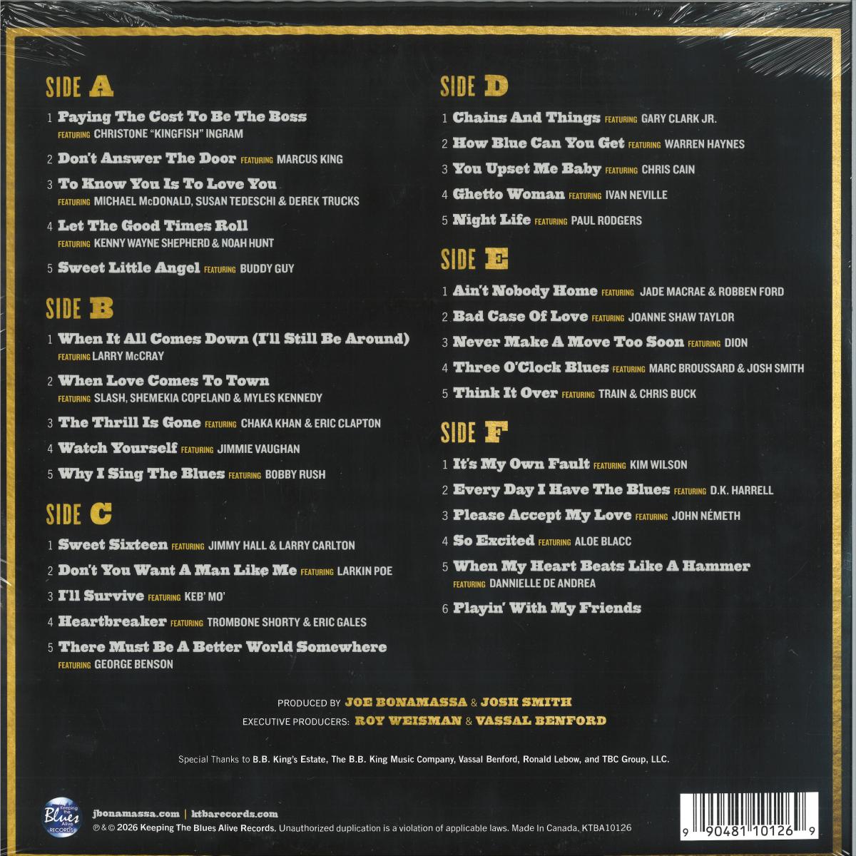 Joe Bonamassa - B.B. King's Blues Summit 100 (VINYL 3xLP KTBA) | NEW - BLUES *NEW*
