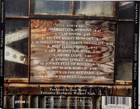 John Hammond - Wicked Grin (CD) | USED - BLUES/ROCK / USED *NEAR MINT*