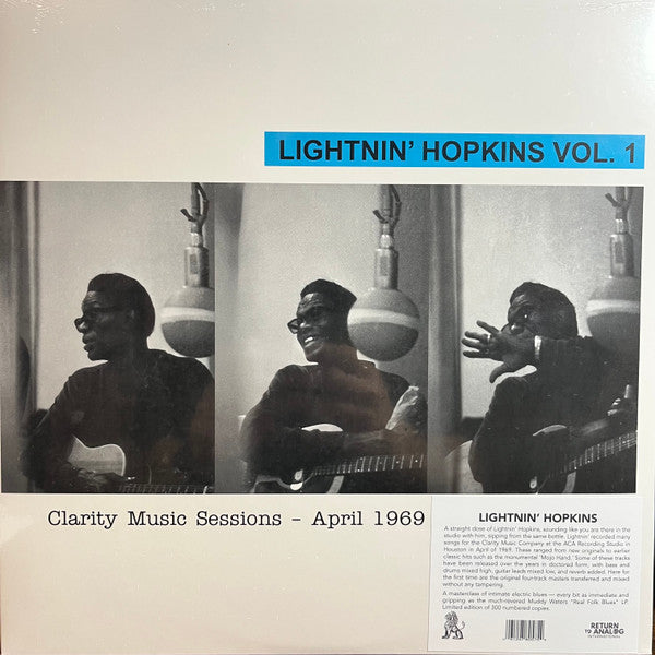 Vol. 1 : Clarity Music Sessions - April 1969 (VINYL) | Mint (M) Mint (M) - BLUES *SEALED*
