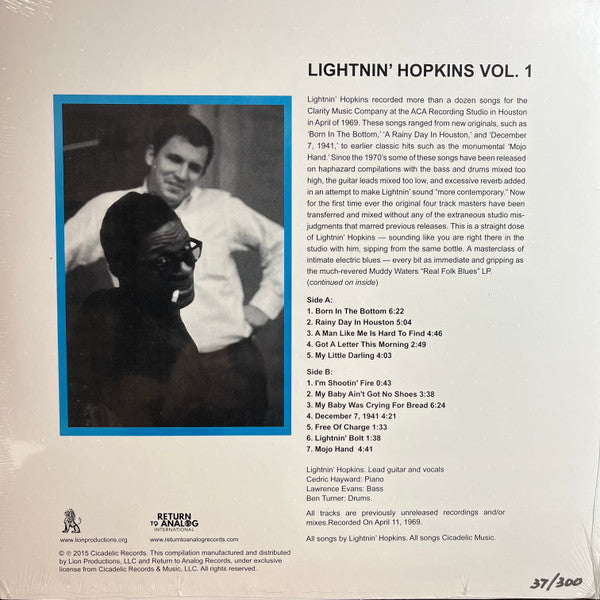 Vol. 1 : Clarity Music Sessions - April 1969 (VINYL) | Mint (M) Mint (M) - BLUES *SEALED*