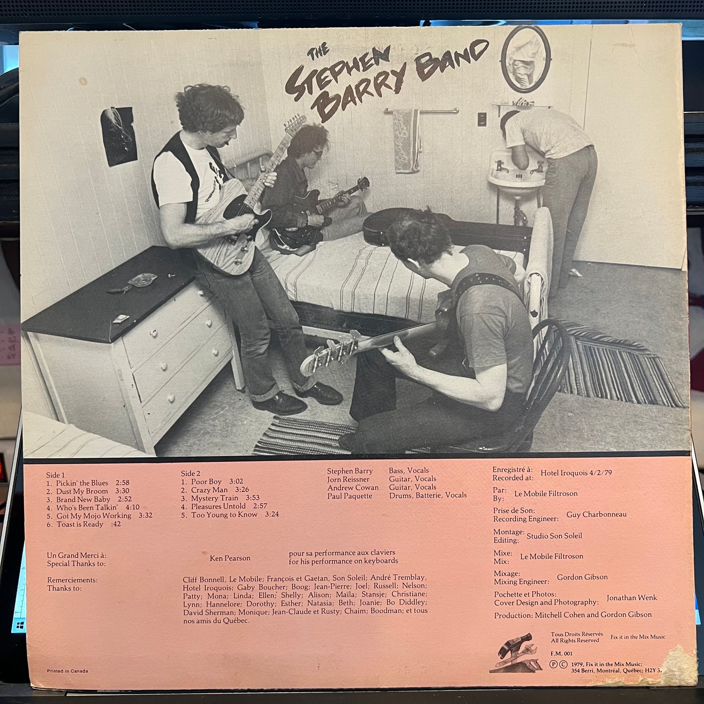 The Stephen Barry Band - Live | Excellent (EX) Excellent (EX) - BLUES / USED *EXCELLENT+*
