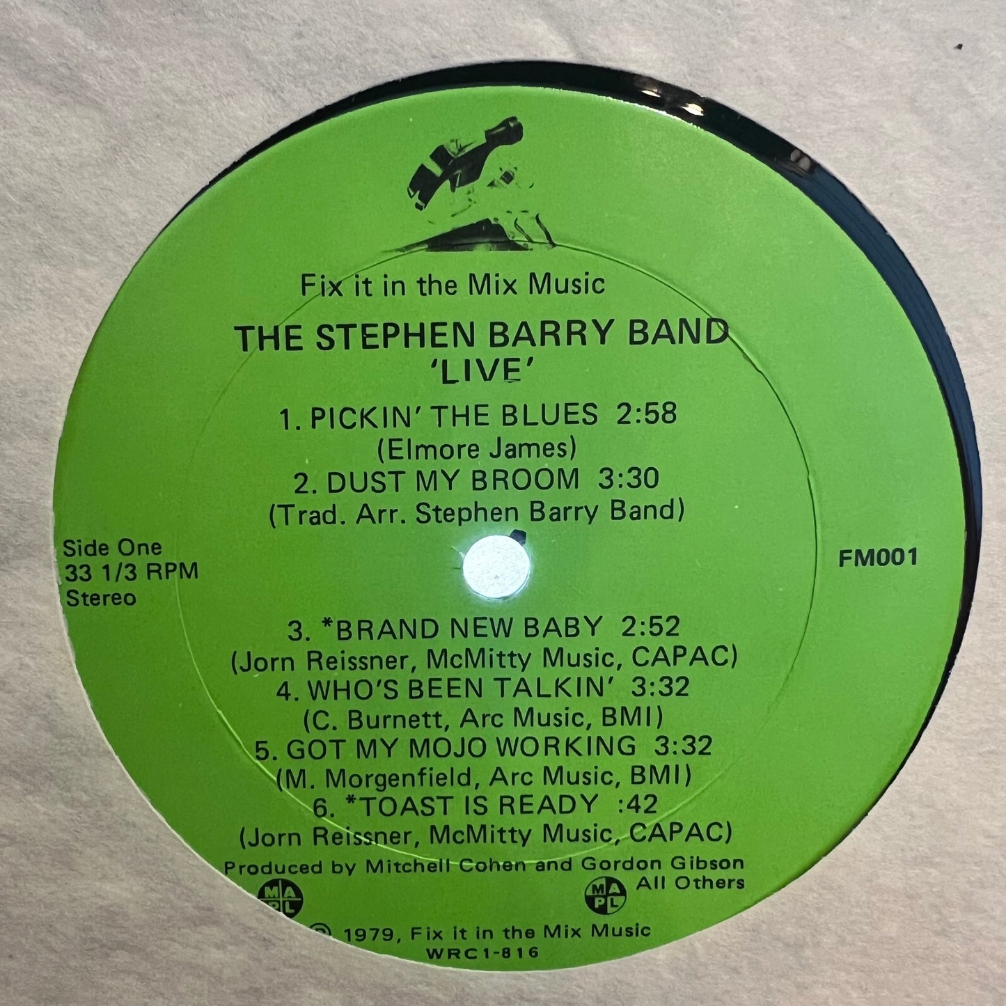 The Stephen Barry Band - Live | Excellent (EX) Excellent (EX) - BLUES / USED *EXCELLENT+*
