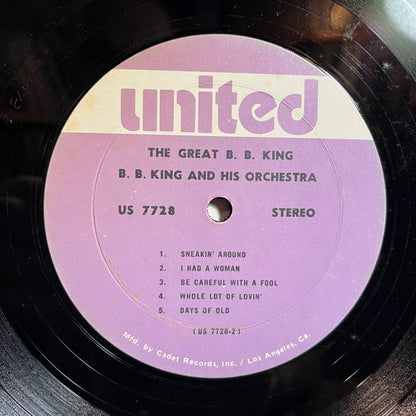 The Great B. B. King (VINYL) | Excellent (EX) Very Good Plus (VG+) - BLUES / USED *EXCELLENT*