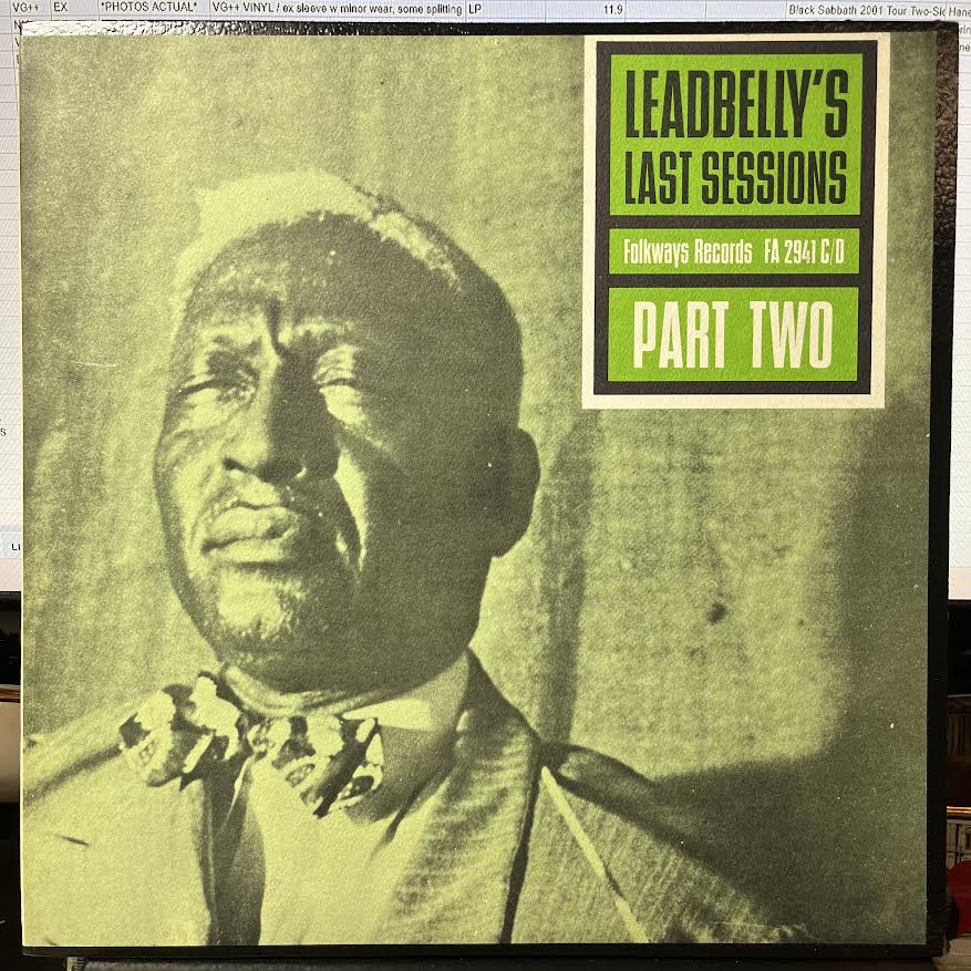 Leadbelly's Last Sessions Part Two (VINYL) | Excellent (EX) Near Mint (NM) - BLUES / USED *EXCELLENT*