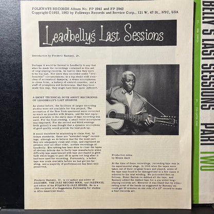 Leadbelly's Last Sessions Part Two (VINYL) | Excellent (EX) Near Mint (NM) - BLUES / USED *EXCELLENT*