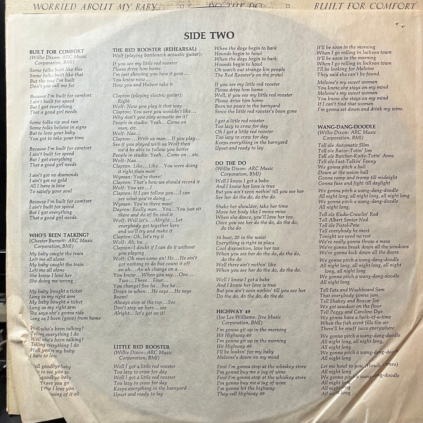Howlin' Wolf Featuring Eric Clapton, Steve Winwood - The London Howlin' Wolf Sessions (VINYL LP CHESS CH-60008 1971) | USED - BLUES / USED *NEAR MINT-*