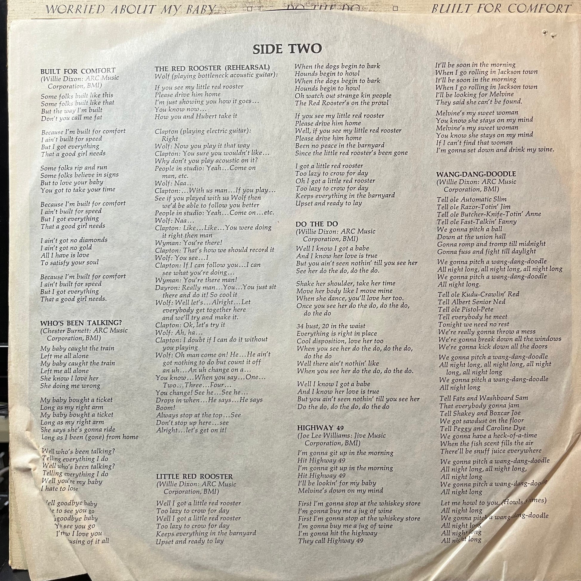 Howlin' Wolf Featuring Eric Clapton, Steve Winwood - The London Howlin' Wolf Sessions (VINYL LP CHESS CH-60008 1971) | USED - BLUES / USED *NEAR MINT-*